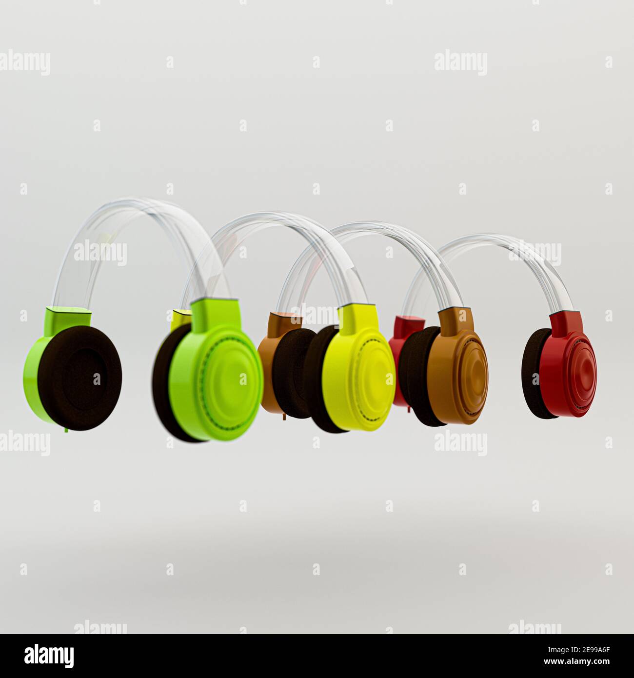headphone isolated on white background 3d illustration Stock Photo - Alamy