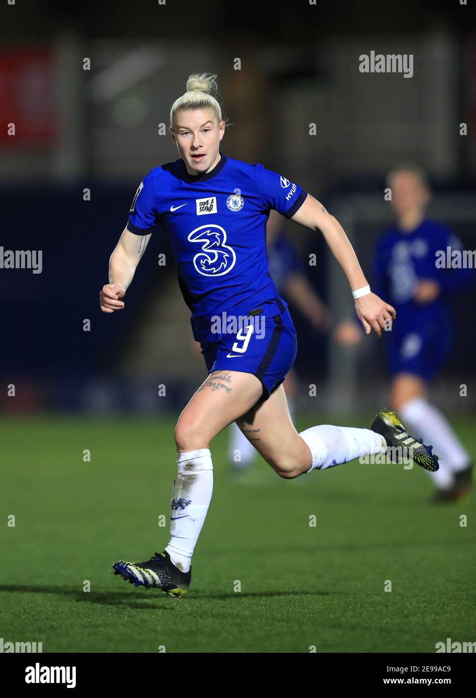 Chelsea's Beth England during the FA Women's Continental Tyres League Cup Semi Final match at Kingsmeadow, London. Picture date: Wednesday February 3, 2021. Stock Photo