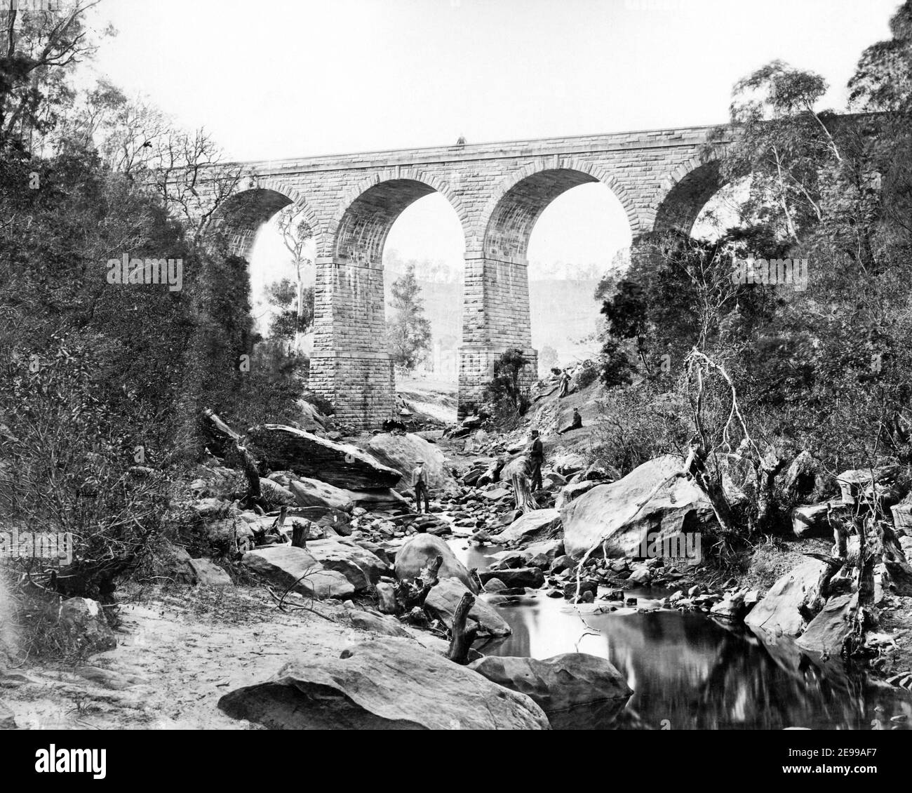 Late 19th century photograph  -  Picton Viaduct NSW, Australia Stock Photo