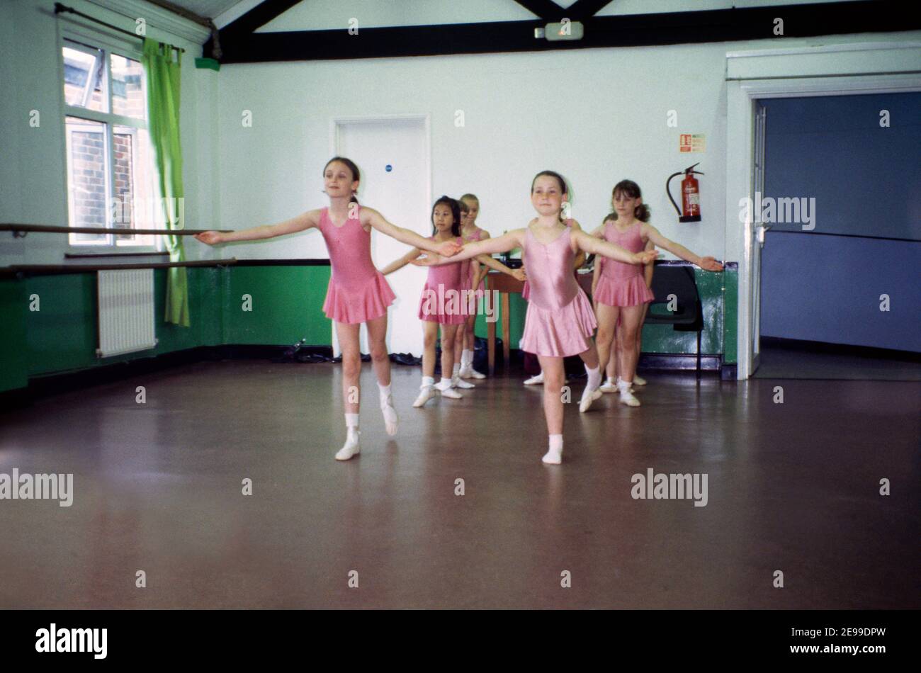 Girls at Ballet Lesson Stock Photo - Alamy