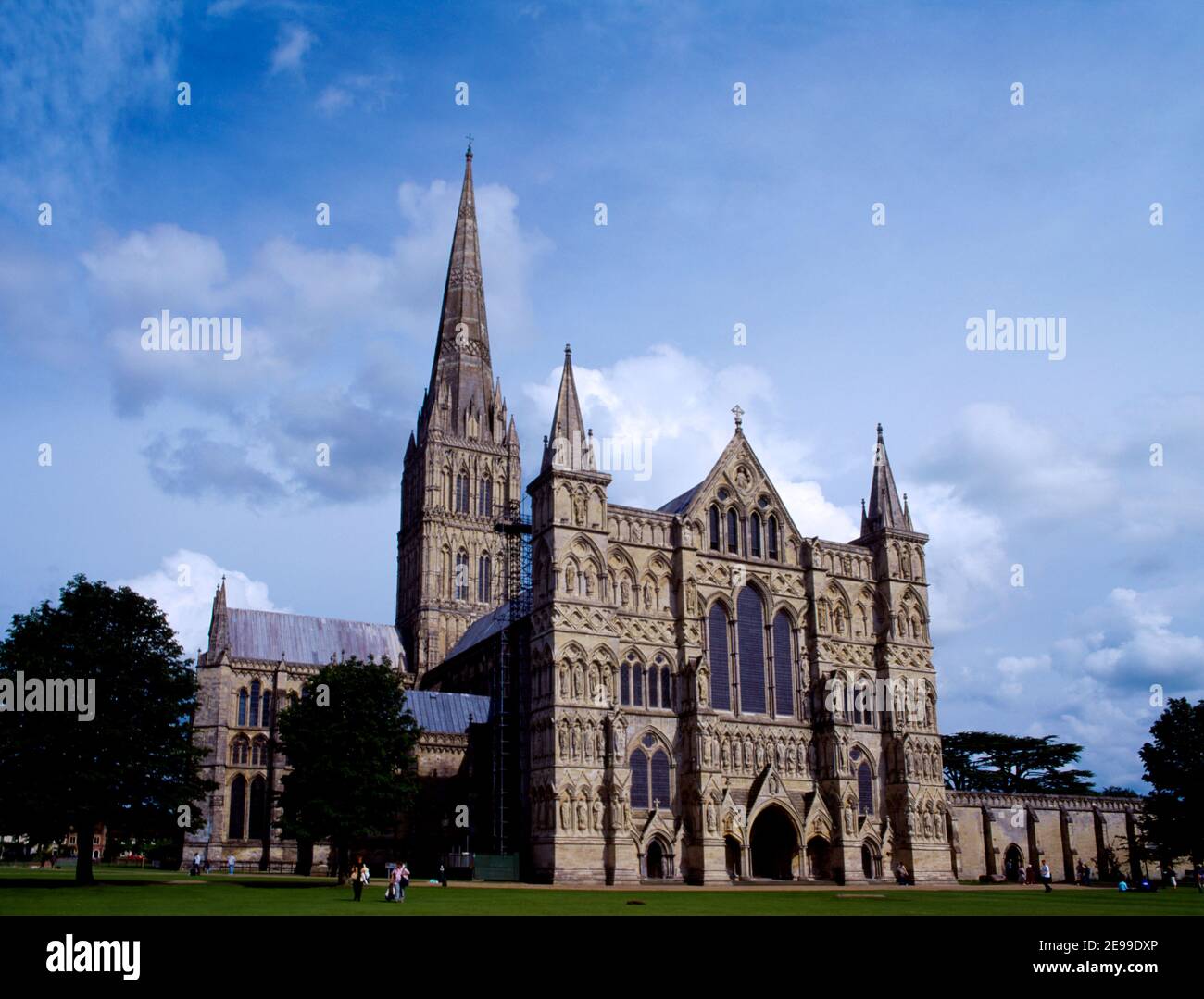 Salisbury Wiltshire England Salisbury Cathedral Britains Tallest Spire Stock Photo