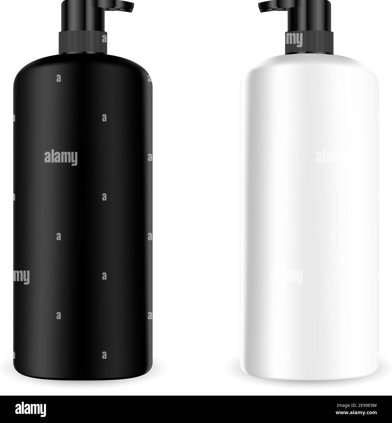 Pump Dispenser Bottle. Plastic Cosmetic Container Mockup for Gel, Foam