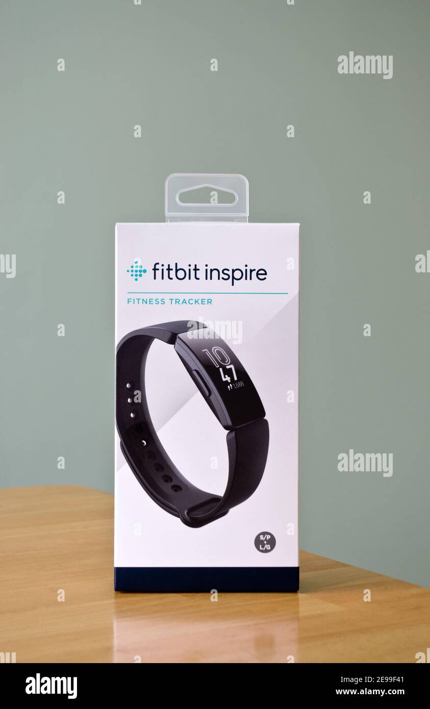 Fitbit Inspire Digital Fitness Tracker & Smart Watch Stock Photo