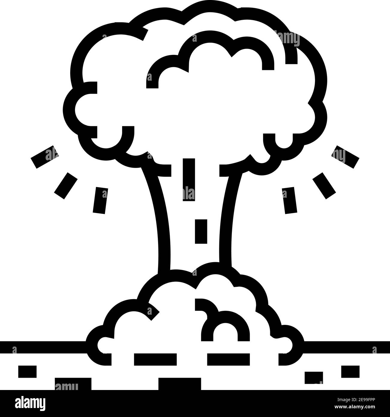 geyser hydrogen line icon vector illustration Stock Vector Image & Art