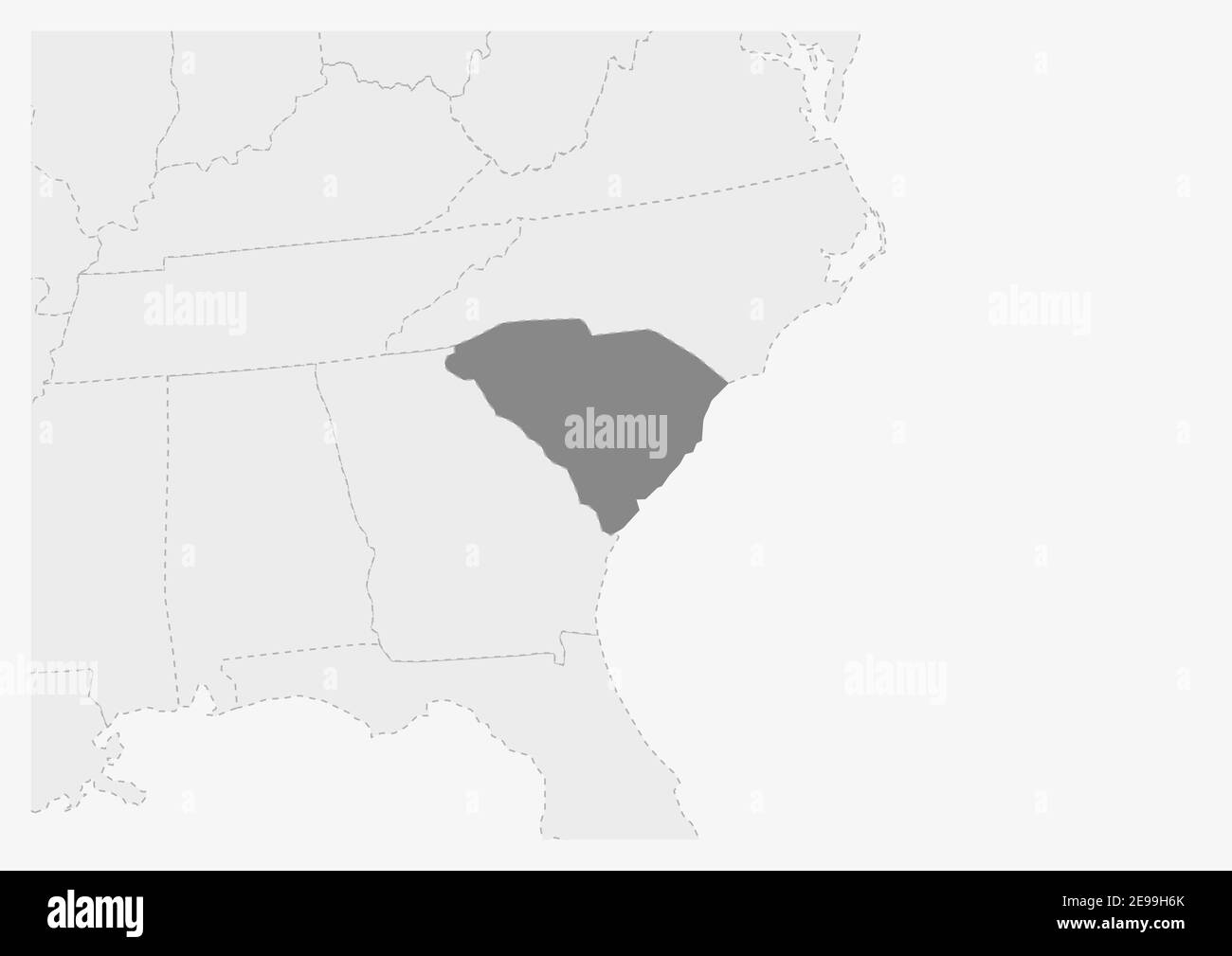 Map Of Usa With Highlighted South Carolina Map Gray Map Of Us State South Carolina With 3360