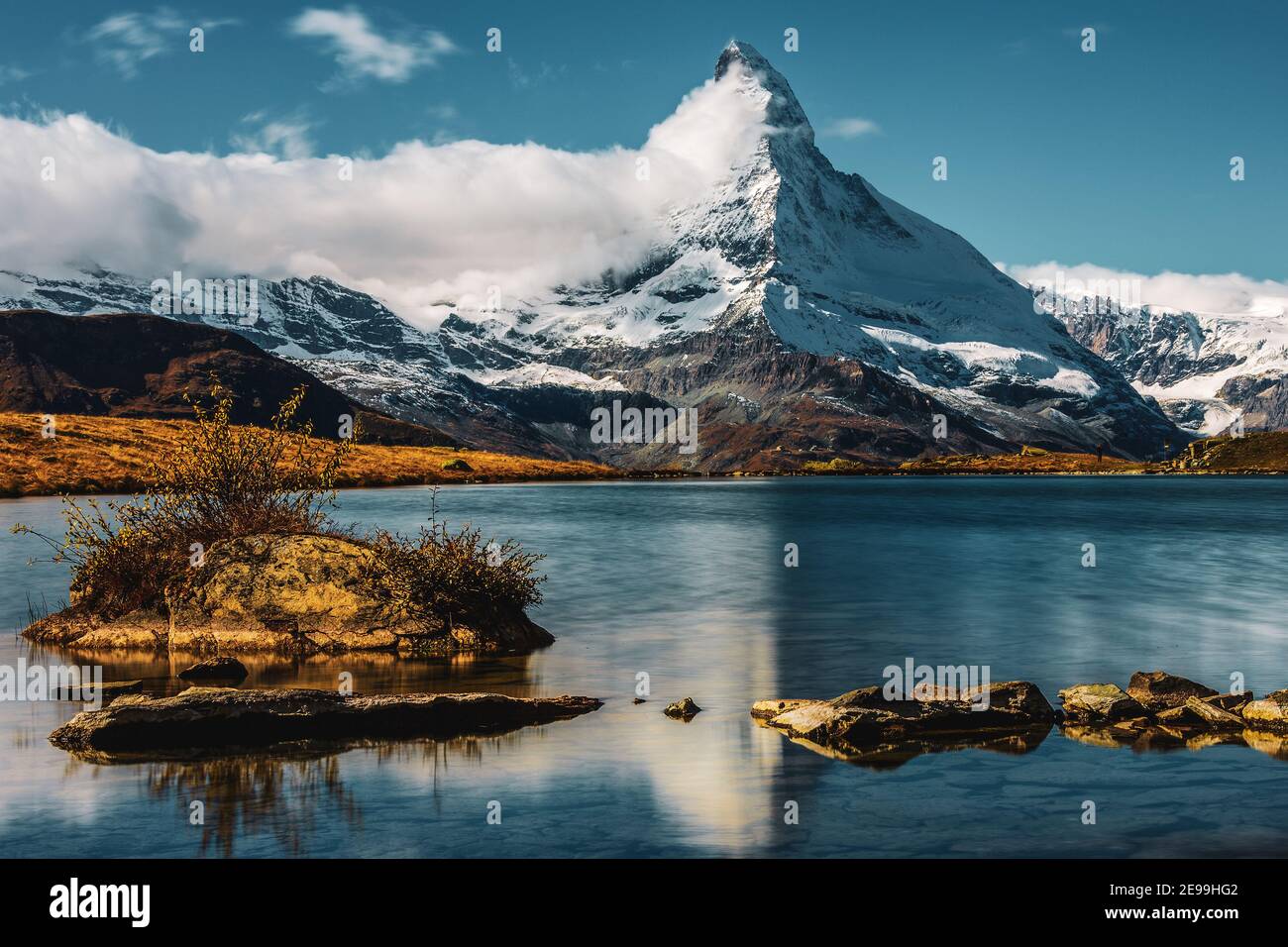 Matterhorn Reflection In The Lake Stellisee Switzerland Landscape Matterhorn Reflection In The Lake Stellisee Switzerland Landscape