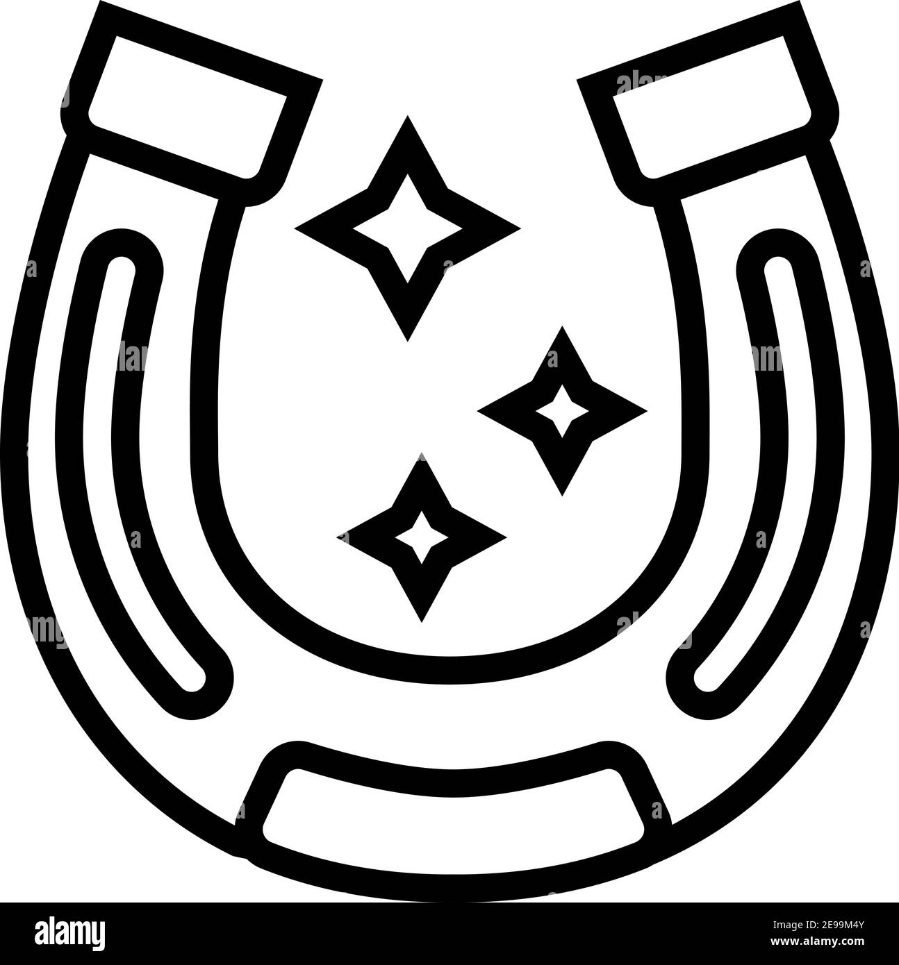 lucky horseshoe lotto line icon vector illustration Stock Vector Image &  Art - Alamy