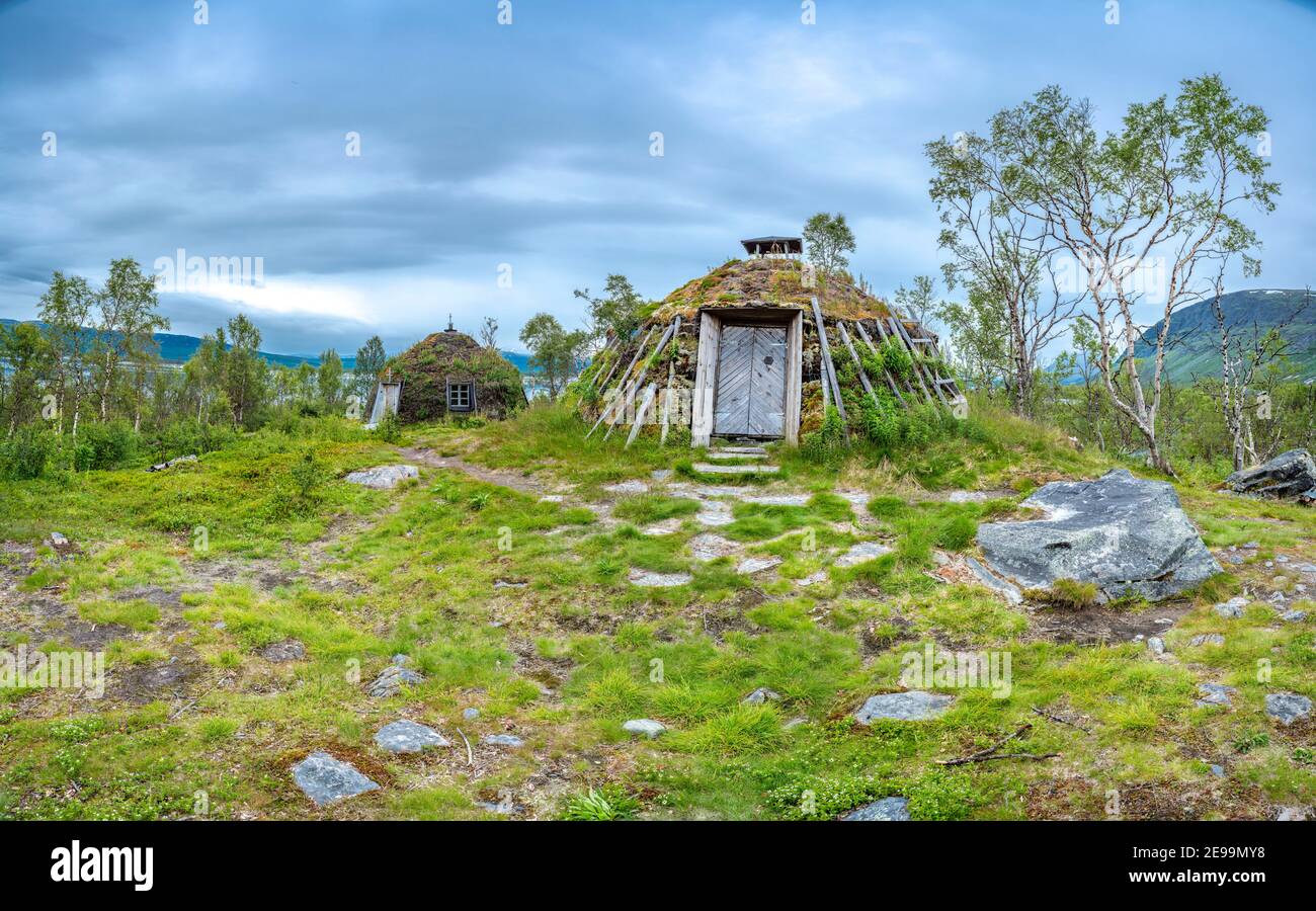 Vaisaluokta Sami people Church In Padjelanta National Park Stock Photo