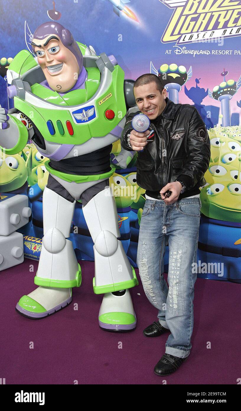 French singer Faudel attends the opening of Euro-Disney's new animation 'Buzz Lightyear' held at Dineyland Paris, France on April 7, 2006. Photo by Laurent Zabulon/ABACAPRESS.COM Stock Photo