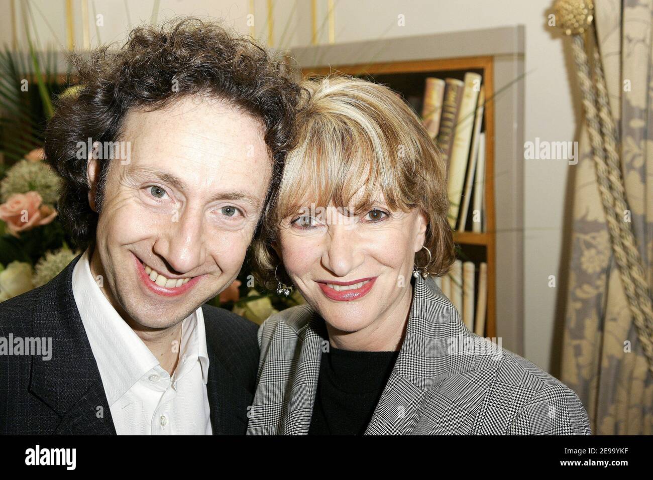 French TV presenter Stephane Bern and TV presenter Eve Ruggieri attend ...