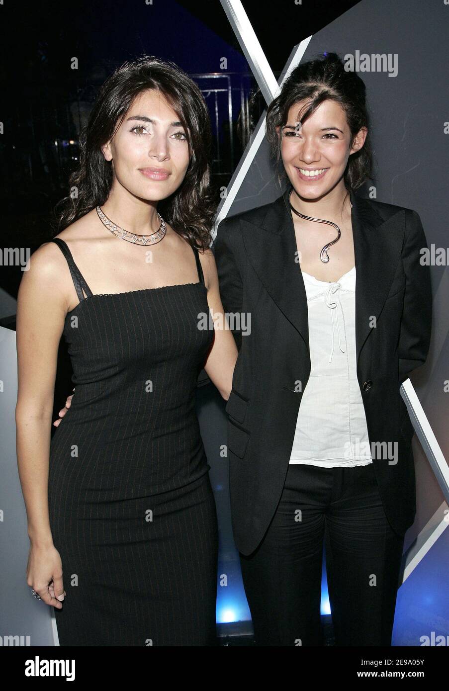 Italian actress Caterina Murino and French actress Melanie Doutey attend  the 'Diamant du Coeur' launch party