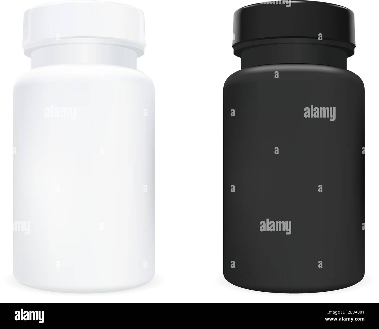 Supplement Bottle for Medicine Capsule. Pill Jar 3d Set. Sport Drug ...