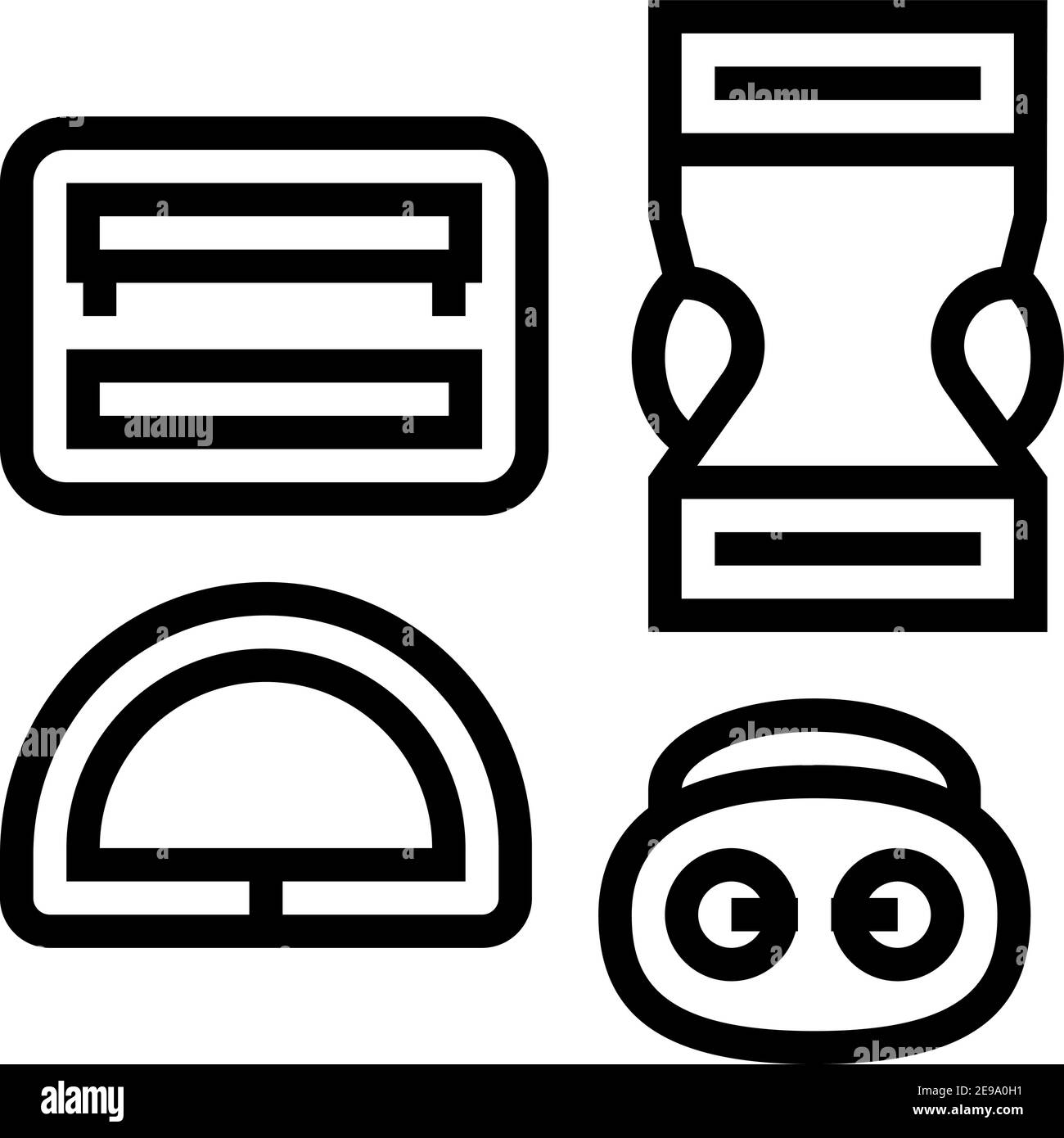 buckles clothes accessories line icon vector illustration Stock Vector ...
