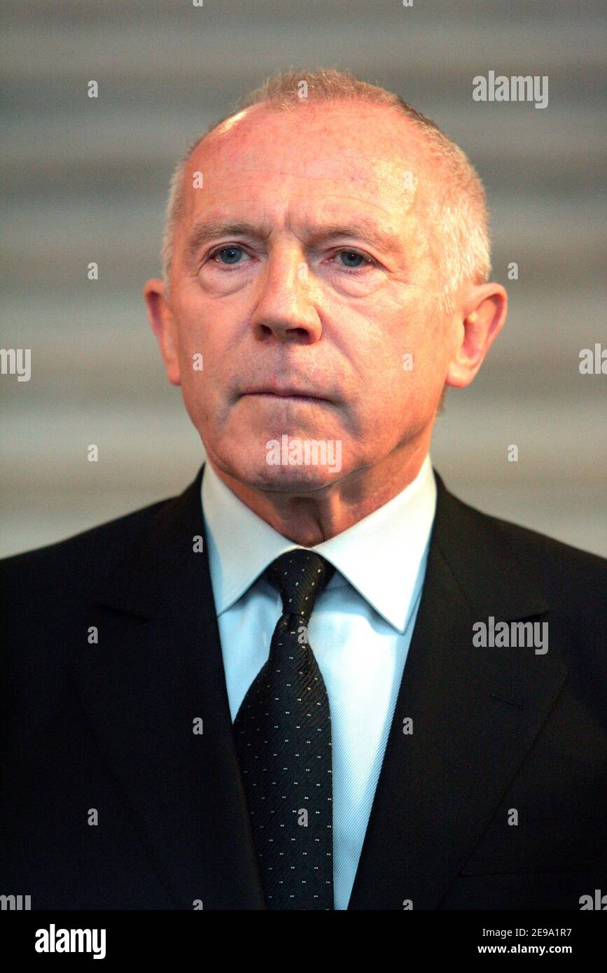 Pinault-Printemps-Redoute president Francois Pinault poses inside