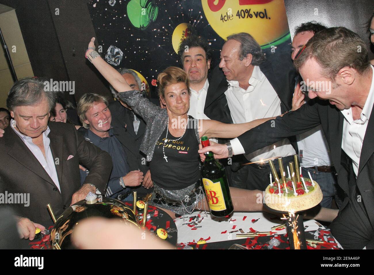 French socialite Frigide Barjot attends Franck Couecou's birthday party at the club 'L'Etoile' in Paris, France, on May 2, 2006. Photo by Benoit Pinguet/ABACAPRESS.COM. Stock Photo