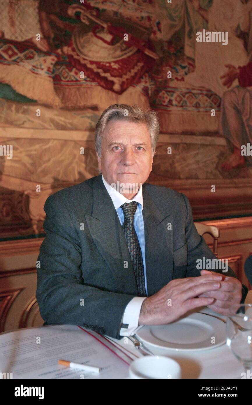 President of the European Central Bank (ECB) Jean-Claude Trichet pictured in Paris, France, on January 14, 2005. Photo by Patrick Durand/ABACAPRESS.COM Stock Photo