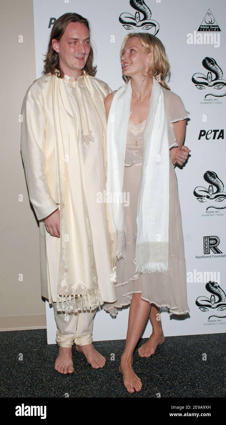Uma Thurman and her brother Dechen Thurman attend the opening party for