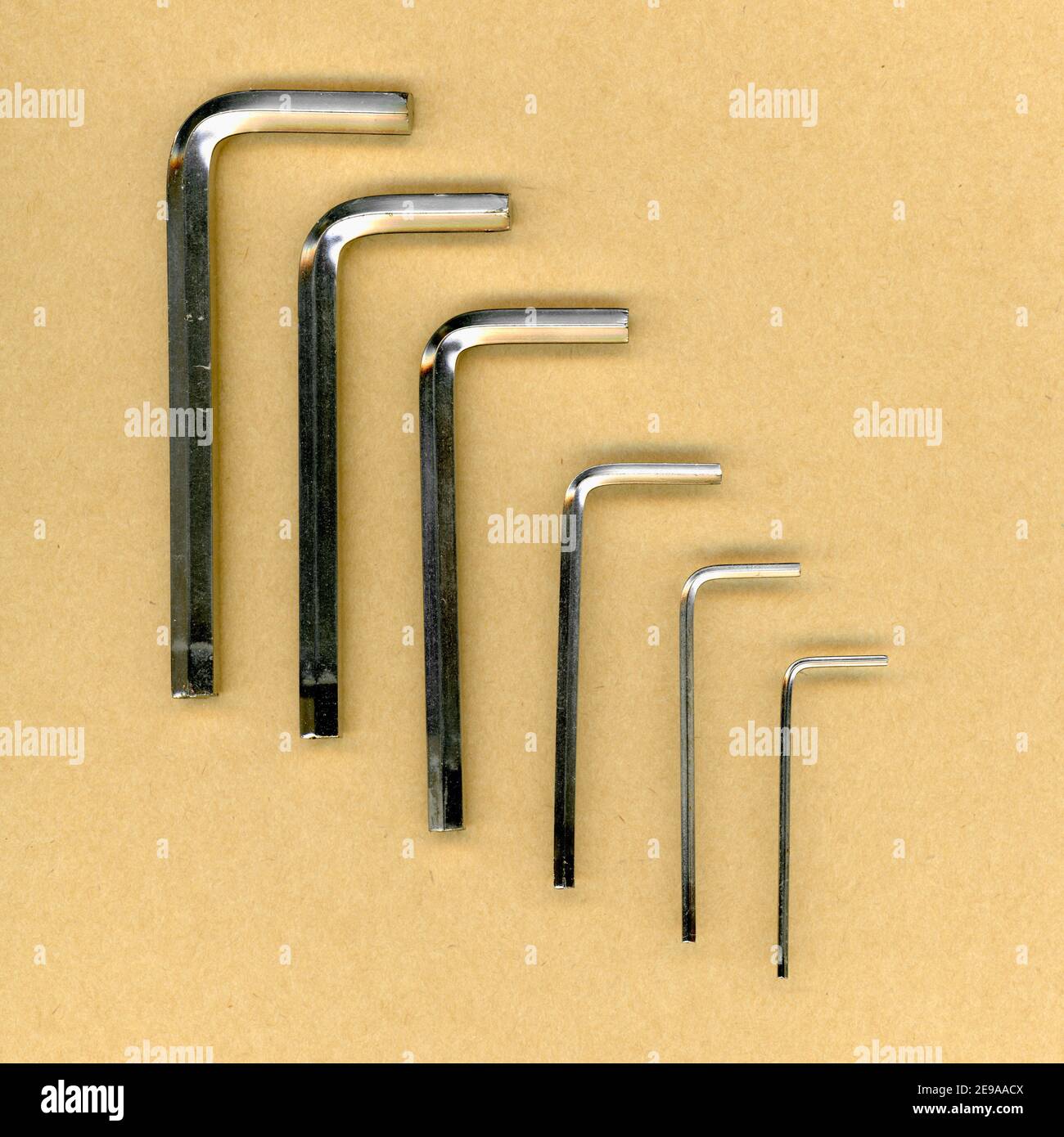 L shaped hex key or allen key tool used to drive bolts and screws with hexagonal head sockets