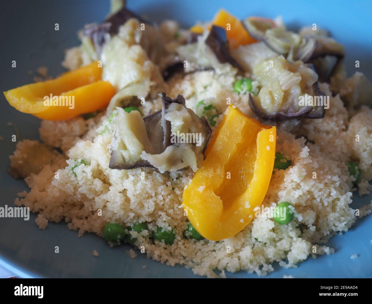 couscous (aka seksu or kuskus) of durum wheat semolina with vegetables