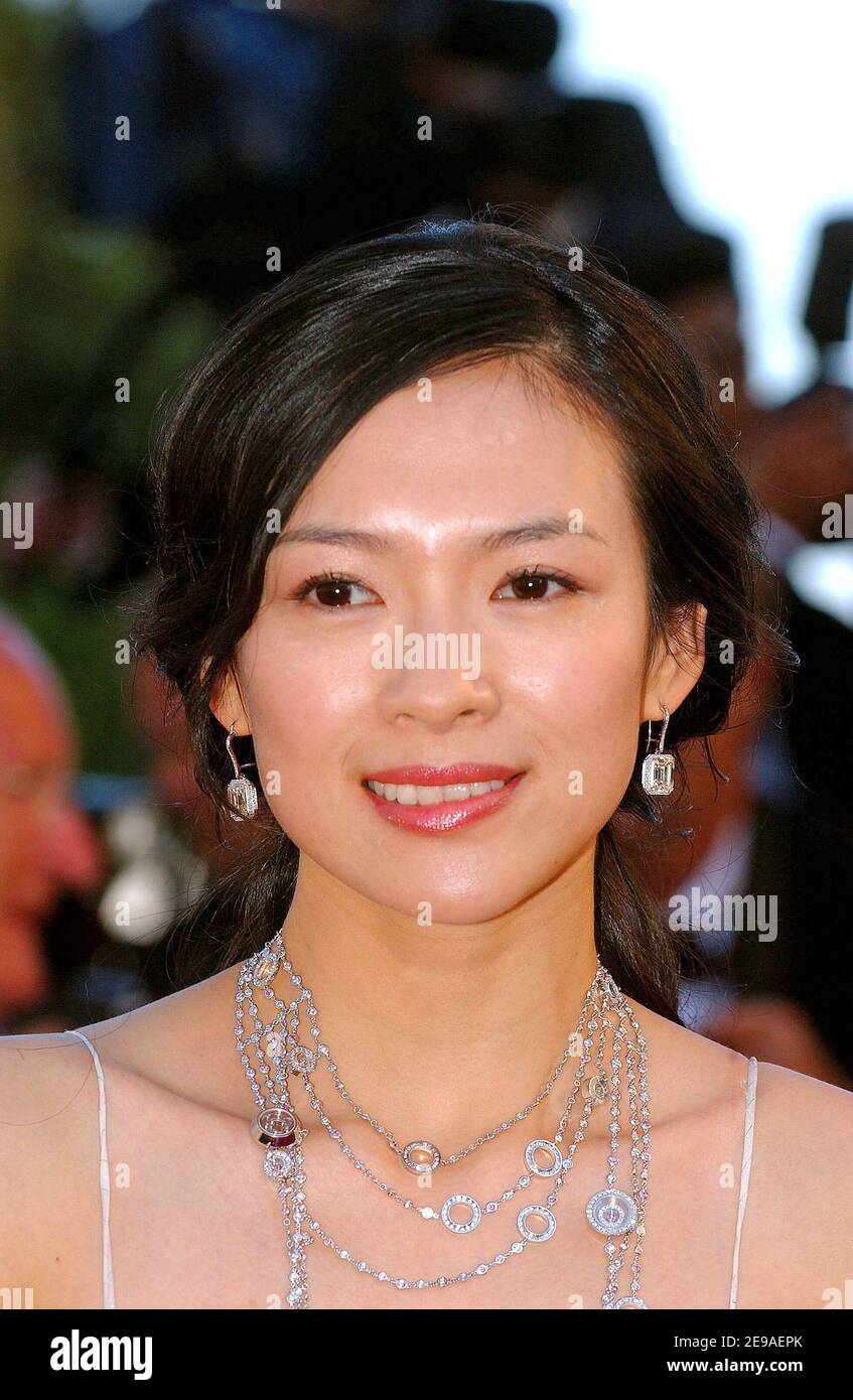 Chinese actress Zhang Ziyi (wearing Chopard jewellery) arrives to the Palais des Festivals to attend the screening of Sofia Coppola's film 'Marie Antoinette' during the 59th Cannes Film Festival, in Cannes, France, on May 24, 2006. Photo by Giancarlo Gorassini/ABACAPRESS.COM Stock Photo