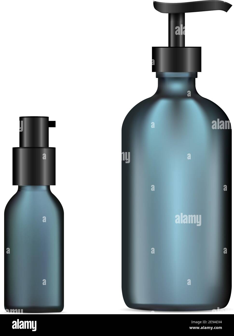 Download Vector Glass Cosmetic Bottle Pump Dispenser Collection Set Blue Container Template For Face Care Lotion Foam Small Jar For Serum Or Concealer Cyl Stock Vector Image Art Alamy