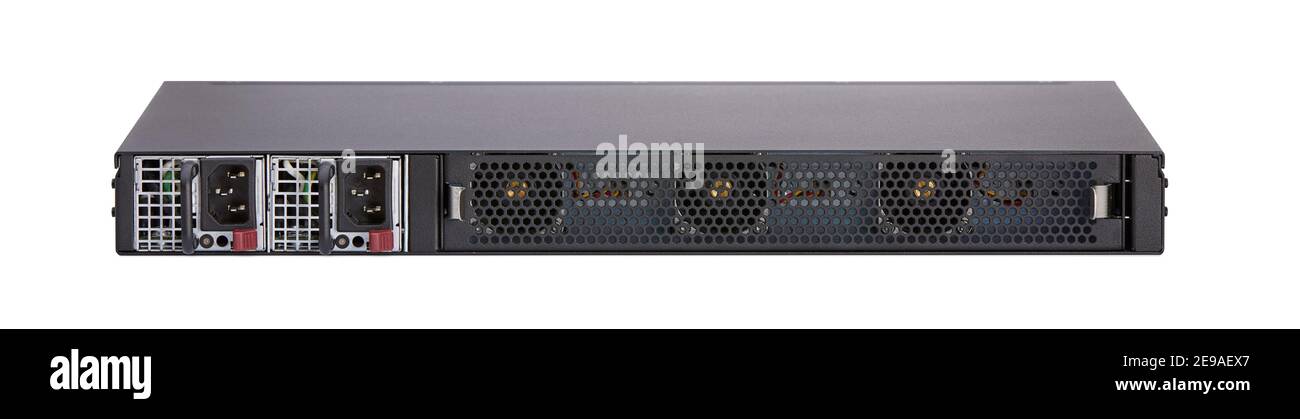 IT Hardware Server isolated and cutout on white background Stock Photo