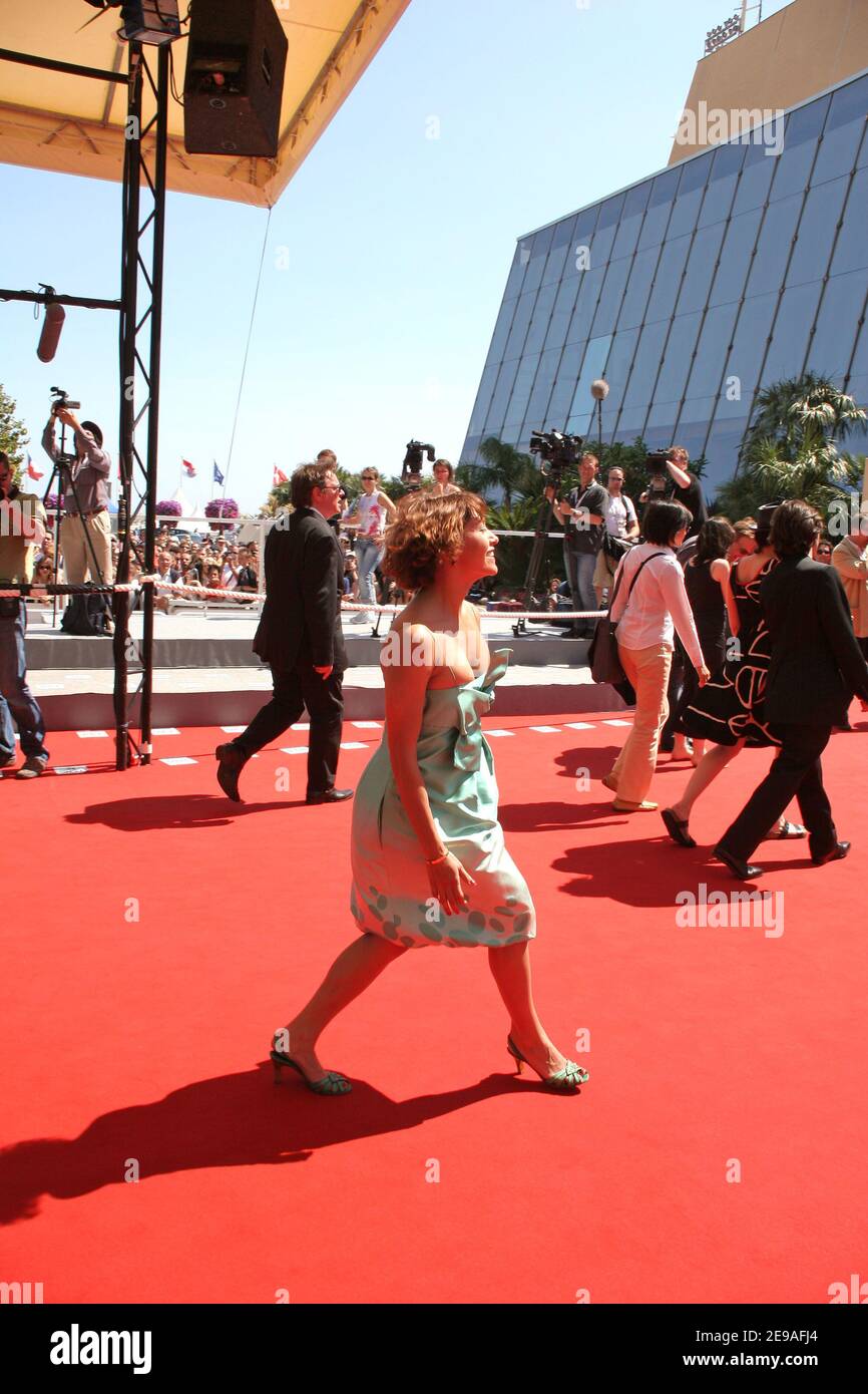 French actress Emma De Caunes walks the red carpet of the 59th Film Festival for the shooting of 'French Bean' (Mr Bean 2 as working title), starring Rowan Atkinson in Cannes, France on May 26, 2006. The plot is simple : Mr. Bean travels to the South of France on holiday, causing the usual mayhem and ending with an unscheduled screening of his video diary at the Cannes Film Festival. Photo by Gaetan Mabire/ABACAPRESS.COM Stock Photo
