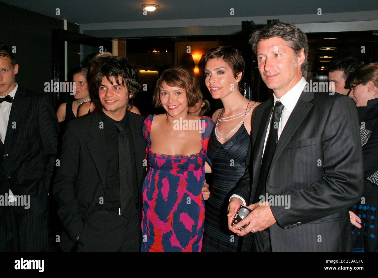Antoine de Caunes with his girlfriend Daphne Roulier and his daughter