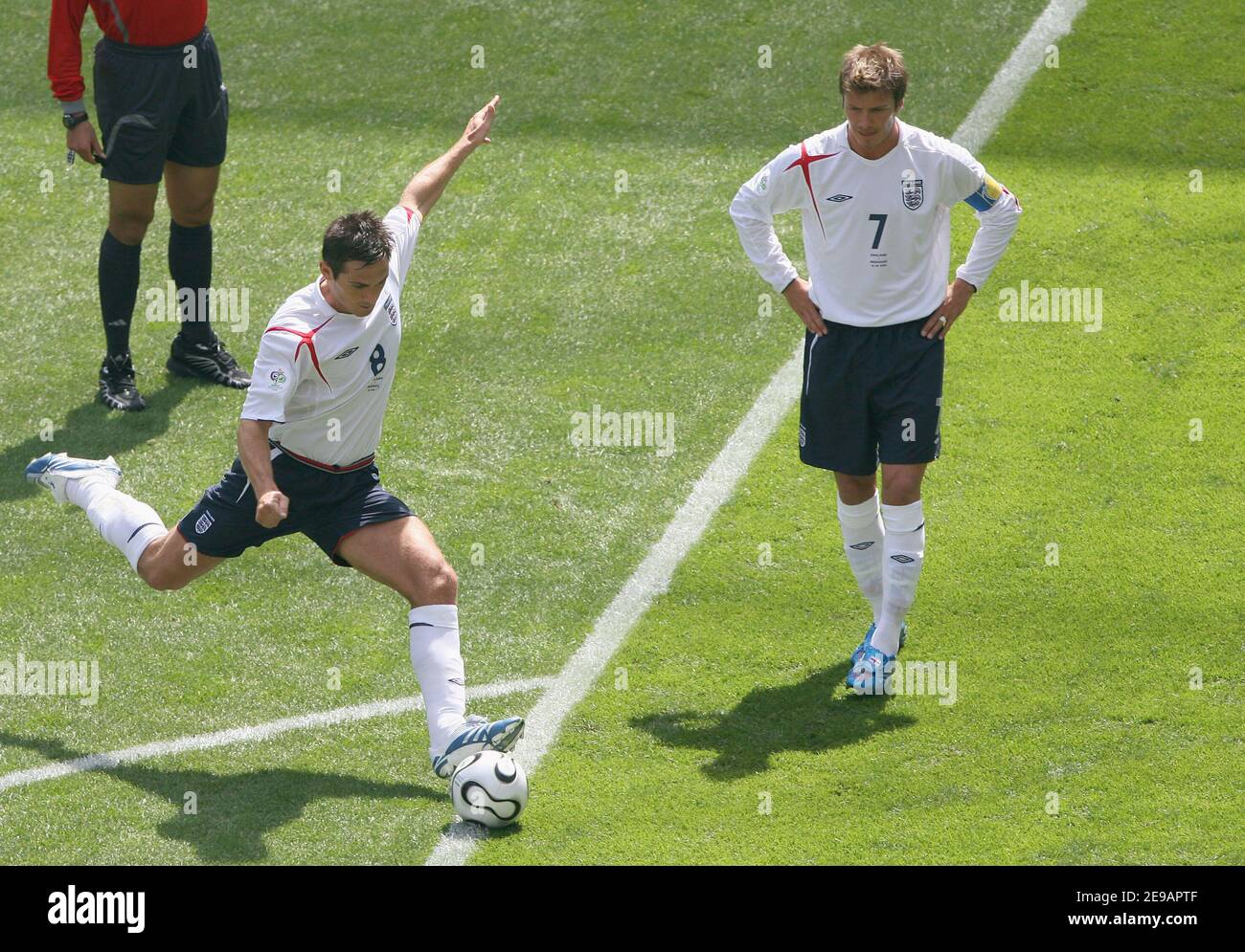England S Frank Lampard And David Beckham During The World Cup 2006 World Cup 2006 Group B Uk Vs Paraguay In Frankfurt Germany On June 10 2006 Uk Won 1 0 Photo By Gouhier Hahn Orban Cameleon Abacapress Com