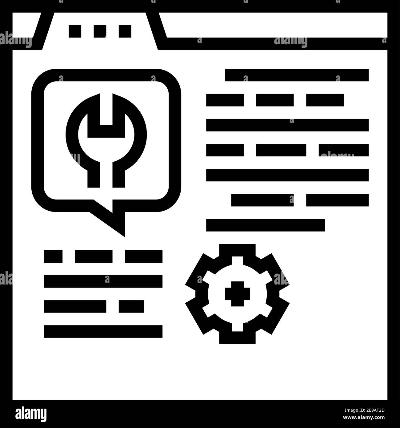 settings instruction line icon vector illustration Stock Vector Image ...