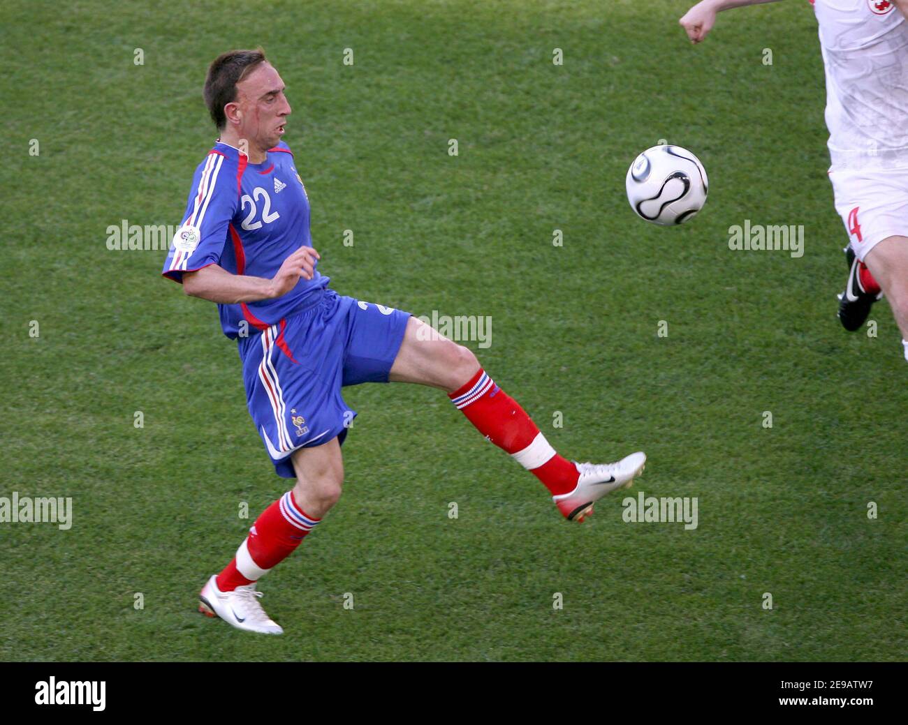 France's Franck Ribery in action during the World Cup 2006, Group G, France  vs Switzerland in