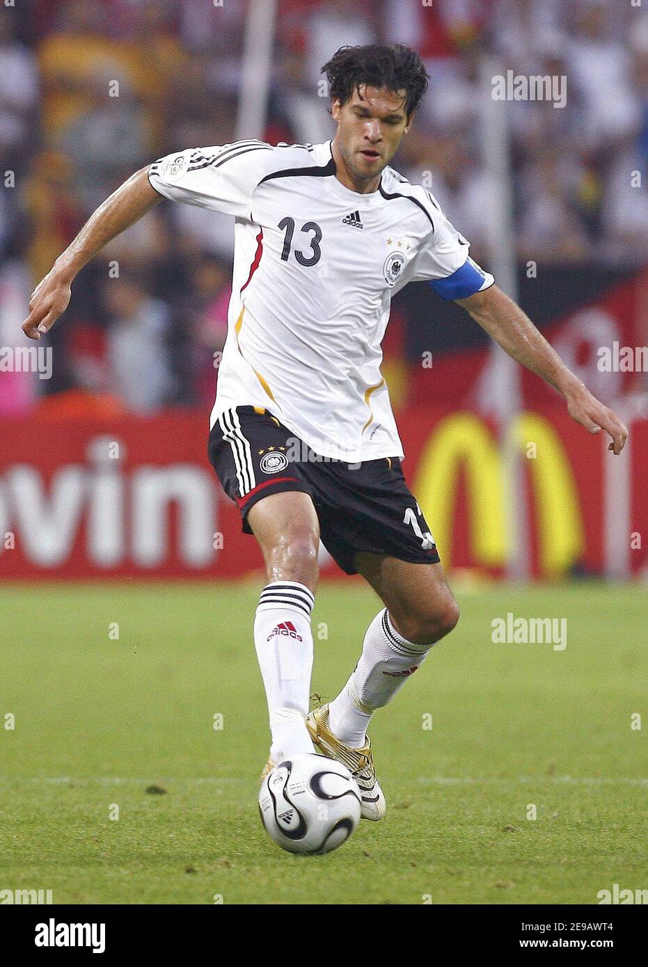 Germany's Michael Ballack during the World Cup 2006, Germany vs Poland at  the Signal Iduna Park stadium in Dortmund, Germany on 14, 2006. Germany won  1-0. Photo by Christian Liewig/ABACAPRESS.COM Stock Photo - Alamy