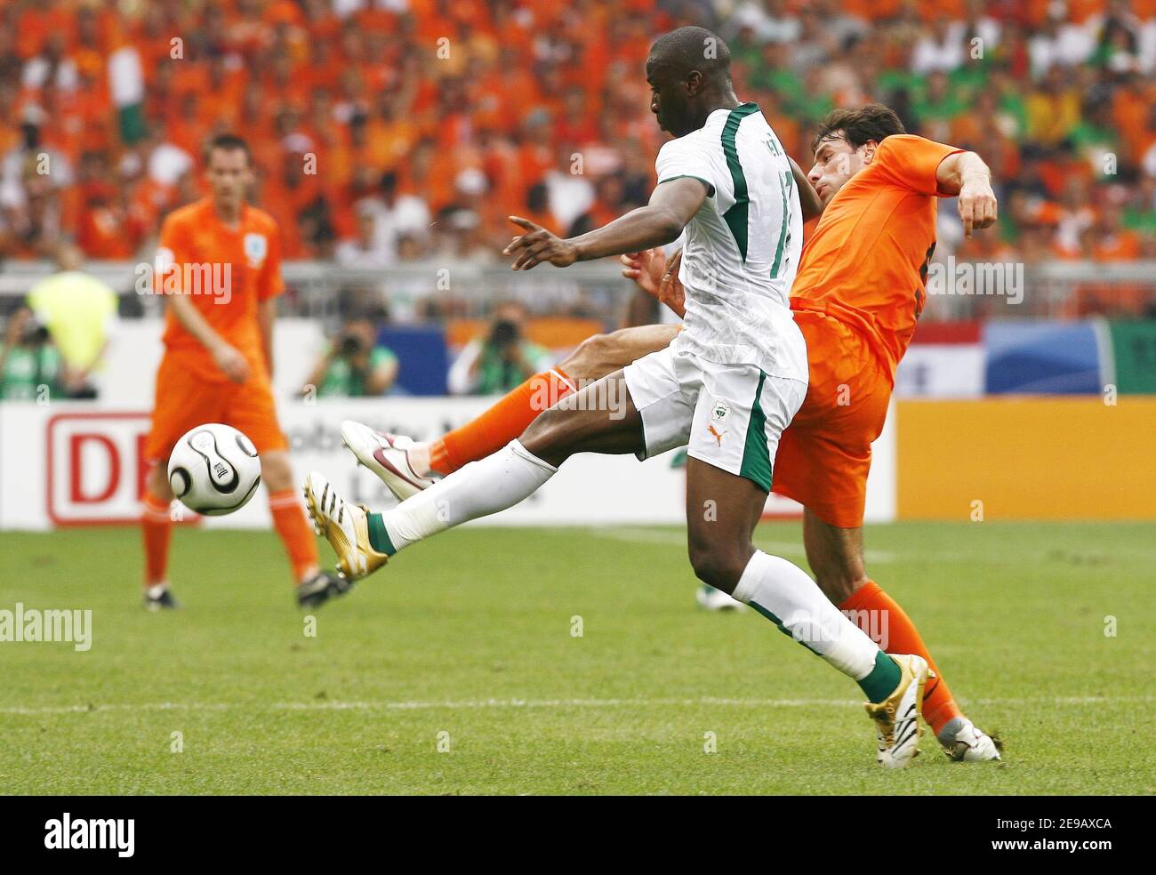 Netherlands' Ruud Van Nistelrooy and Ivory Coast's Jean-Jacques
