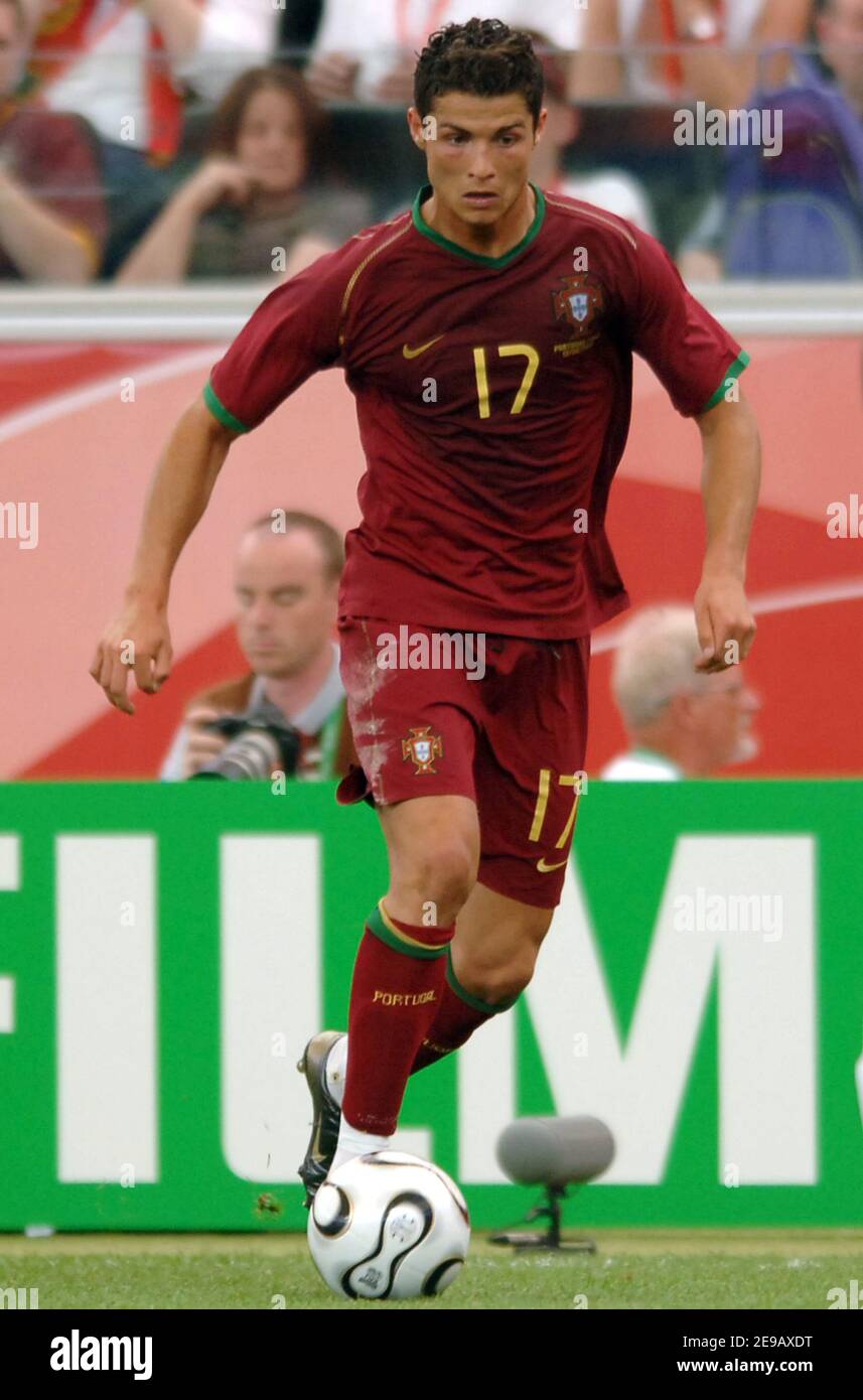 Portugal's Cristiano Ronaldo in action during the World Cup 2006, Portugal vs Iran at the Fifa World Cup Stadium in Frankfurt, Germany on June 17, 2006. Portugal won 2-0. Photo by Gouhier-Hahn-Orban/Cameleon/ABACAPRESS.COM Stock Photo