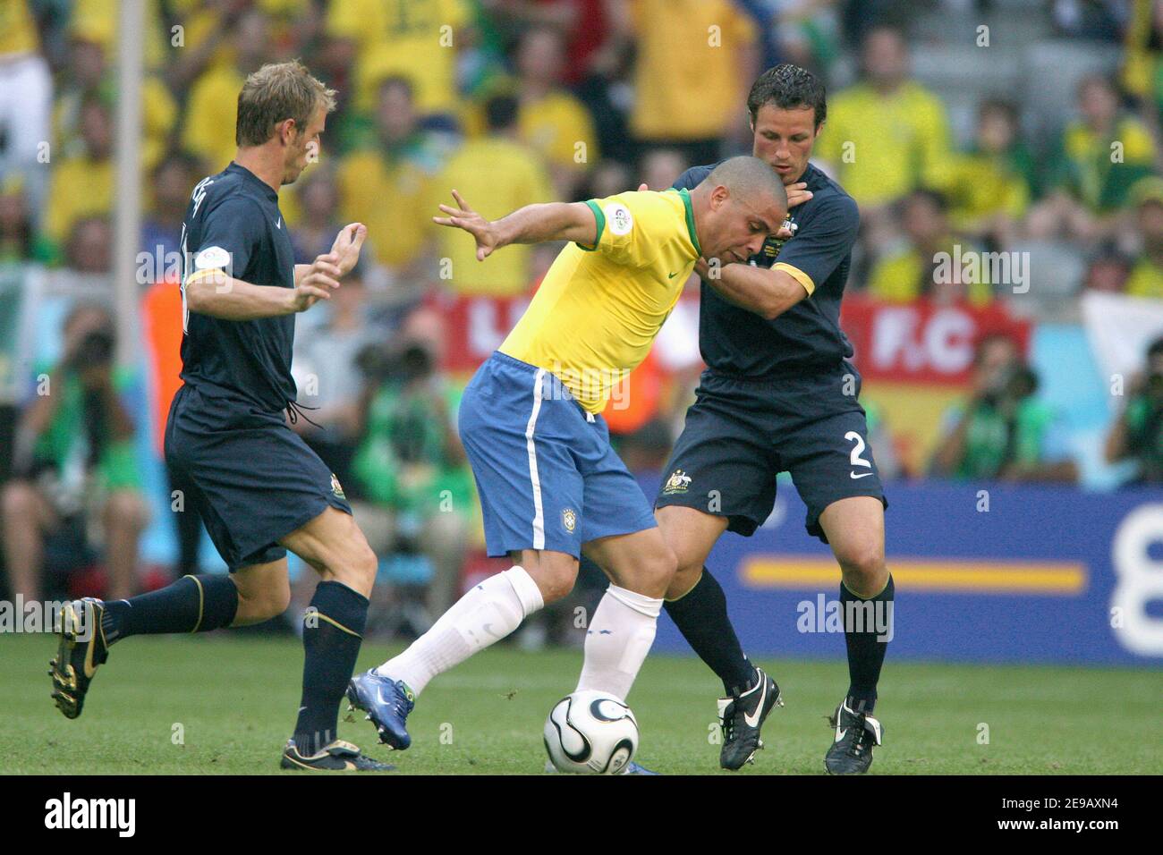 Brazil's Ronaldo during the World Cup 2006, Group F, Brazil vs Australia at the Allianz-Arena stadium in Munich, Germany on Une 18, 2006. Brazil won 2-0. Photo by Gouhier-Hahn-Orban/Cameleon/ABACAPRESS.COM Stock Photo