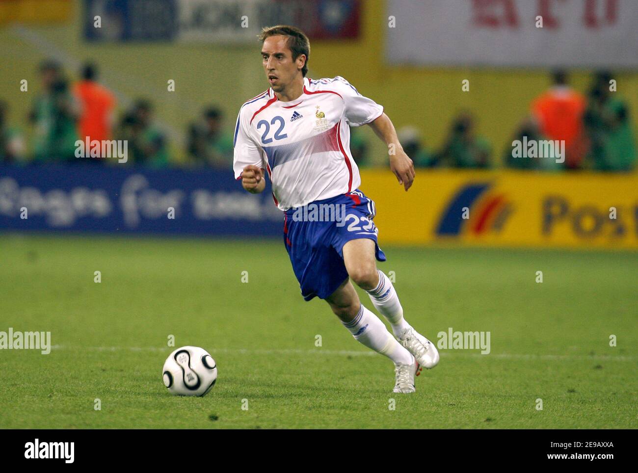 France's Franck Ribery during the World Cup 2006, Group G France vs South Korea, in Leipzig, Germany, on June 18, 2006. The game ended in draw 1-1. Photo by Gouhier-Hahn-Orban/Cameleon/ABACAPRESS.COM Stock Photo