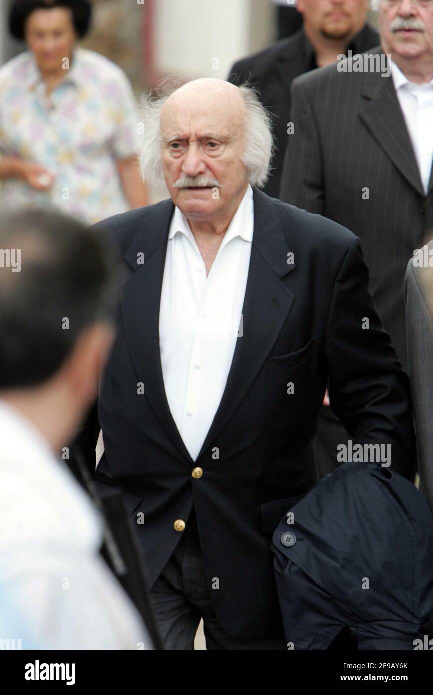 Andre Gaillard attends the funeral of humorist Raymond Devos in  Saint-Remy-les-Chevreuse, near Paris, France, on June 19, 2006. President  Jacques Chirac said Devos was a magician of the French language, a great