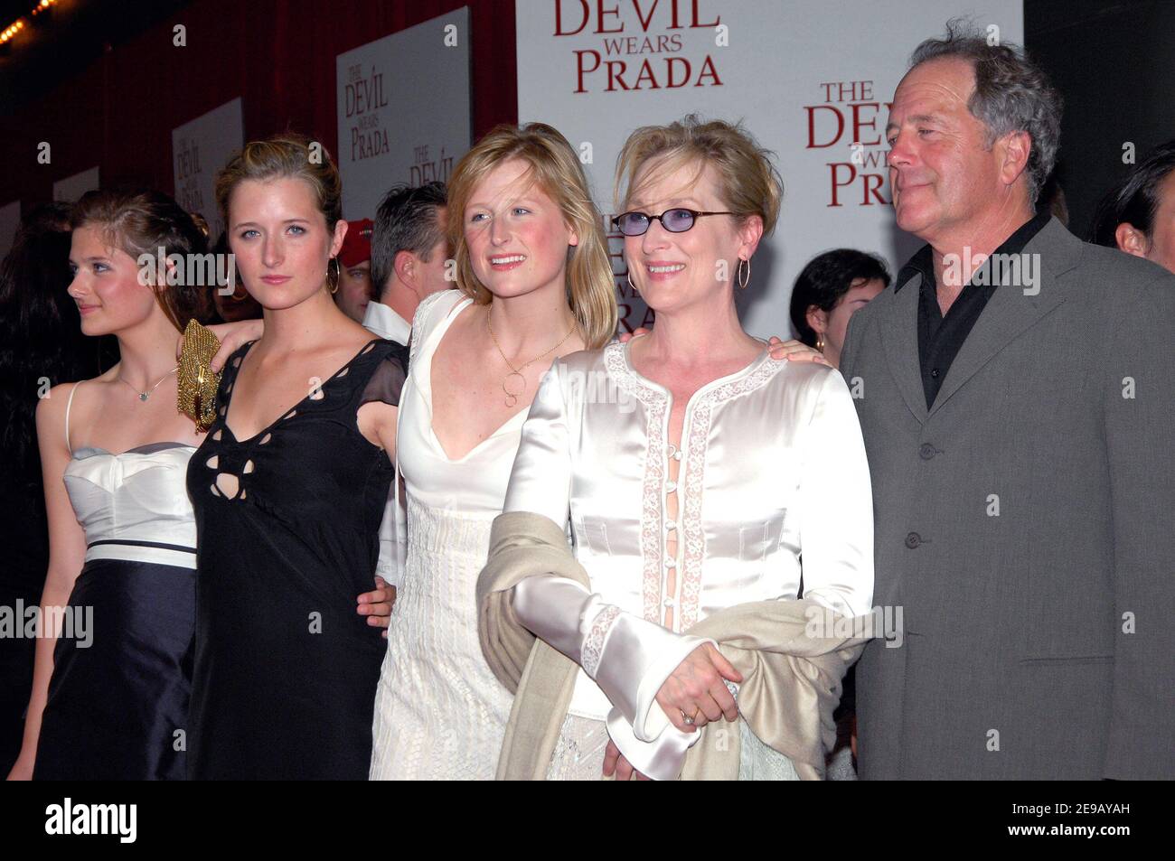 Actress Meryl Streep and her daughters attend the 20th Century Fox premiere  of The Devil Wears Prada held at the Loews Lincoln Center Theatre on June  19, 2006 in New York City,