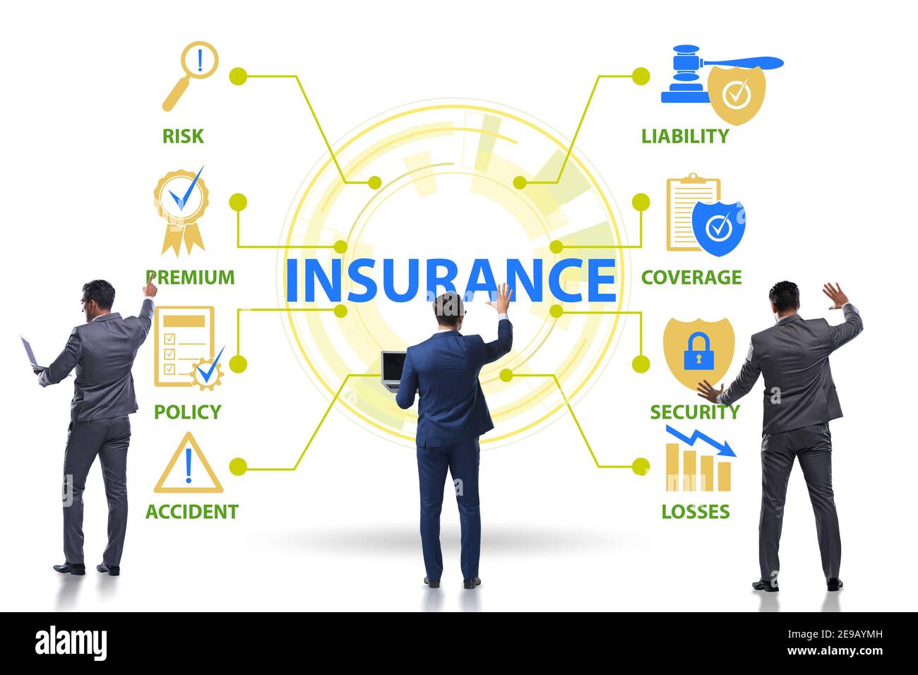 Concept of the various types of insurance Stock Photo - Alamy
