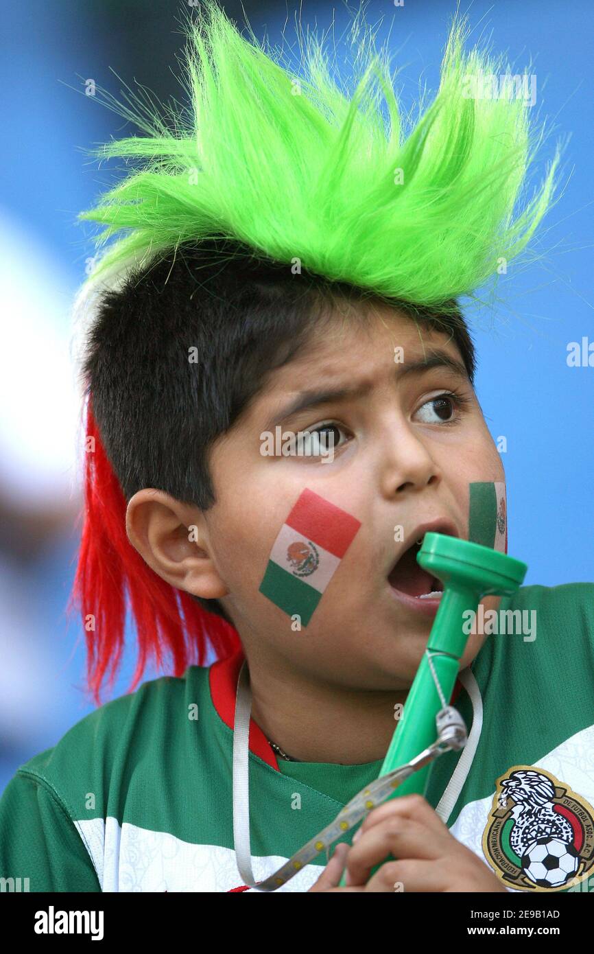 A Mexico's fan during the World Cup 2006, Second round, Argentina vs Mexico at the Zentralstadion stadium in Leipzig, Germany on June 24, 2006. Argentina won 2-1. Photo by Gouhier-Hahn-Orban/Cameleon/ABACAPRESS.COM Stock Photo
