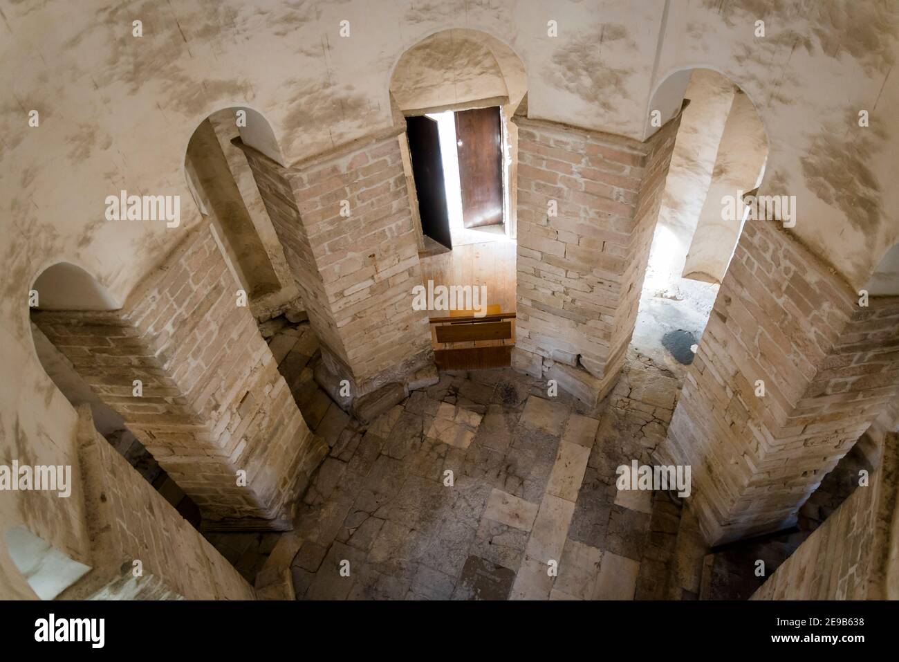 Interior of Church of St Donatus, 9th century pre-Romanesque church, Zadar, Dalmatia, Croatia Stock Photo