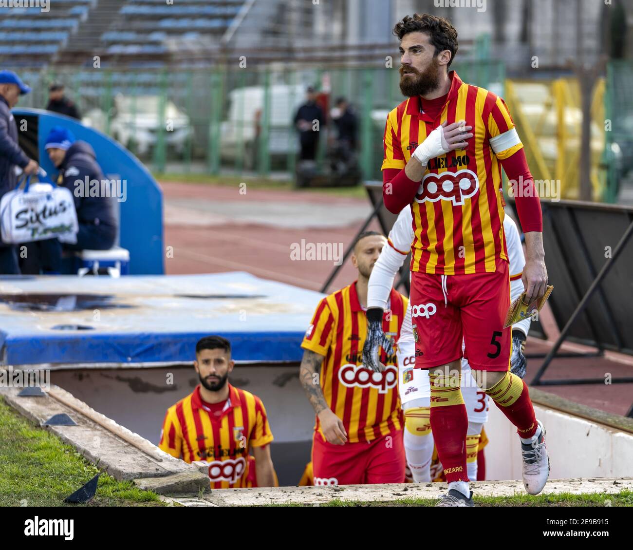 Pagani, Italy. 03rd Feb, 2021. Pagani (Sa), Italy - 03 February 2021Captain Luca  Martinelli (5) US Catanzaro. Serie C championship - Marcello Torre Stadium  22nd day - group c. The Serie C