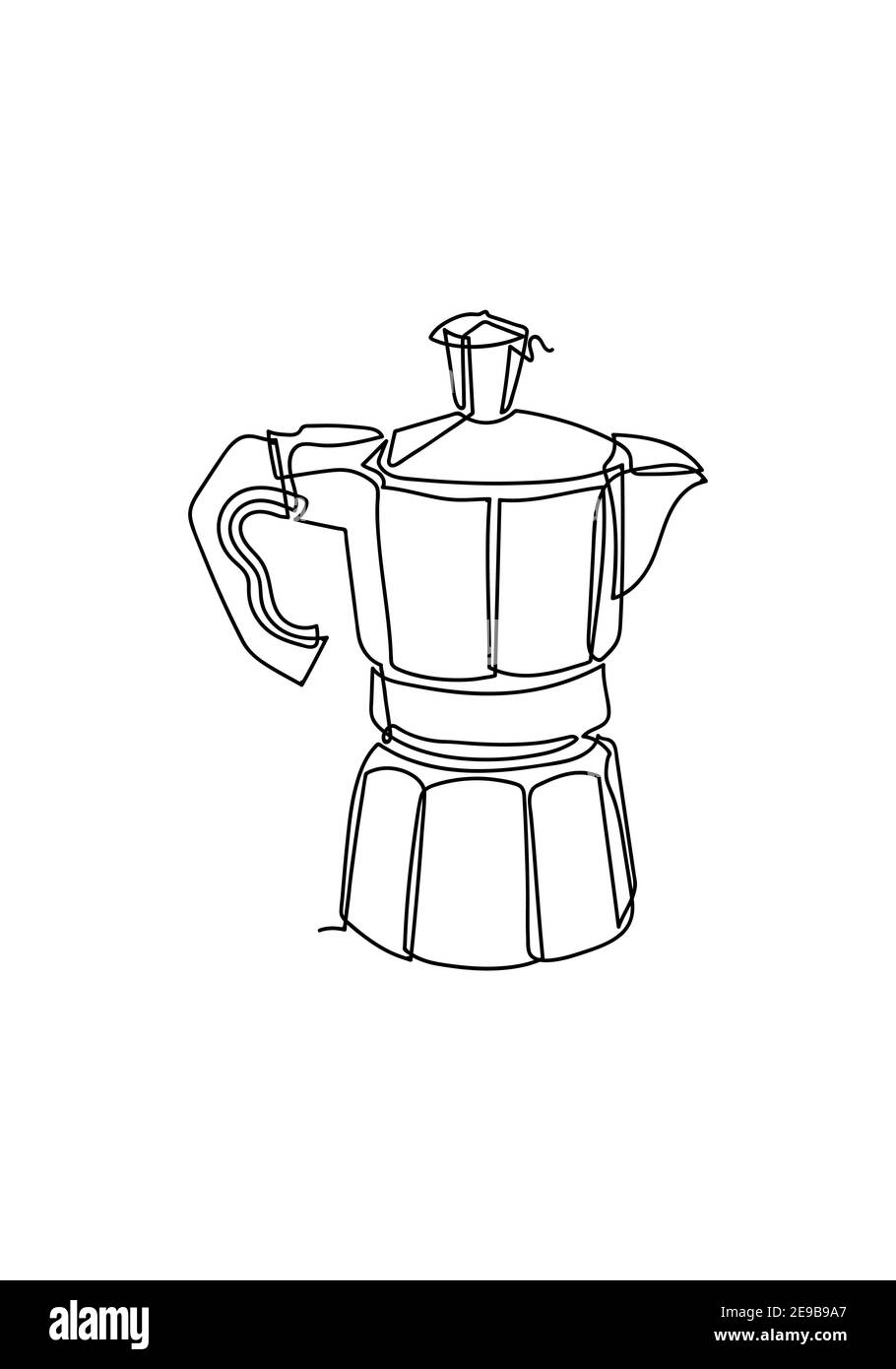 One Continuous line drawing of the coffee in modern minimalistic style ...