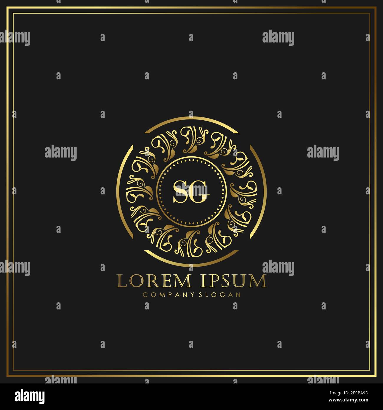 SG Initial Letter Luxury Logo template in vector for Restaurant ...