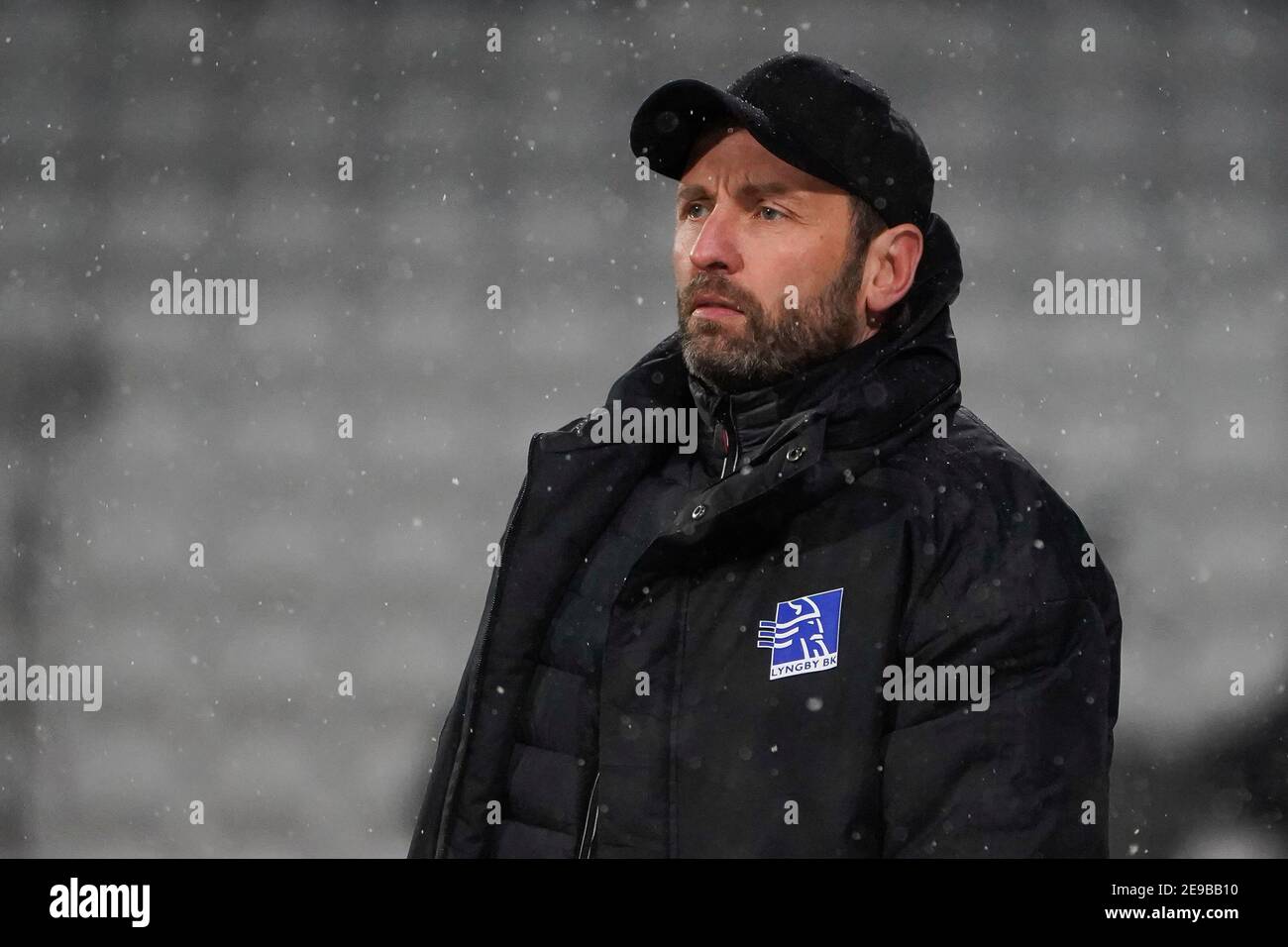 Odense, Denmark. 03rd Feb, 2021. Head coach Carit Falch of Lyngby Boldklub  seen during the 3F Superliga match between Odense Boldklub and Lyngby  Boldklub at Nature Energy Park in Odense. (Photo Credit: