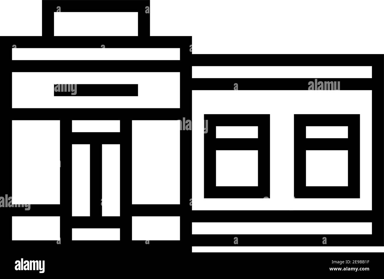 store building line icon vector illustration Stock Vector Image & Art ...