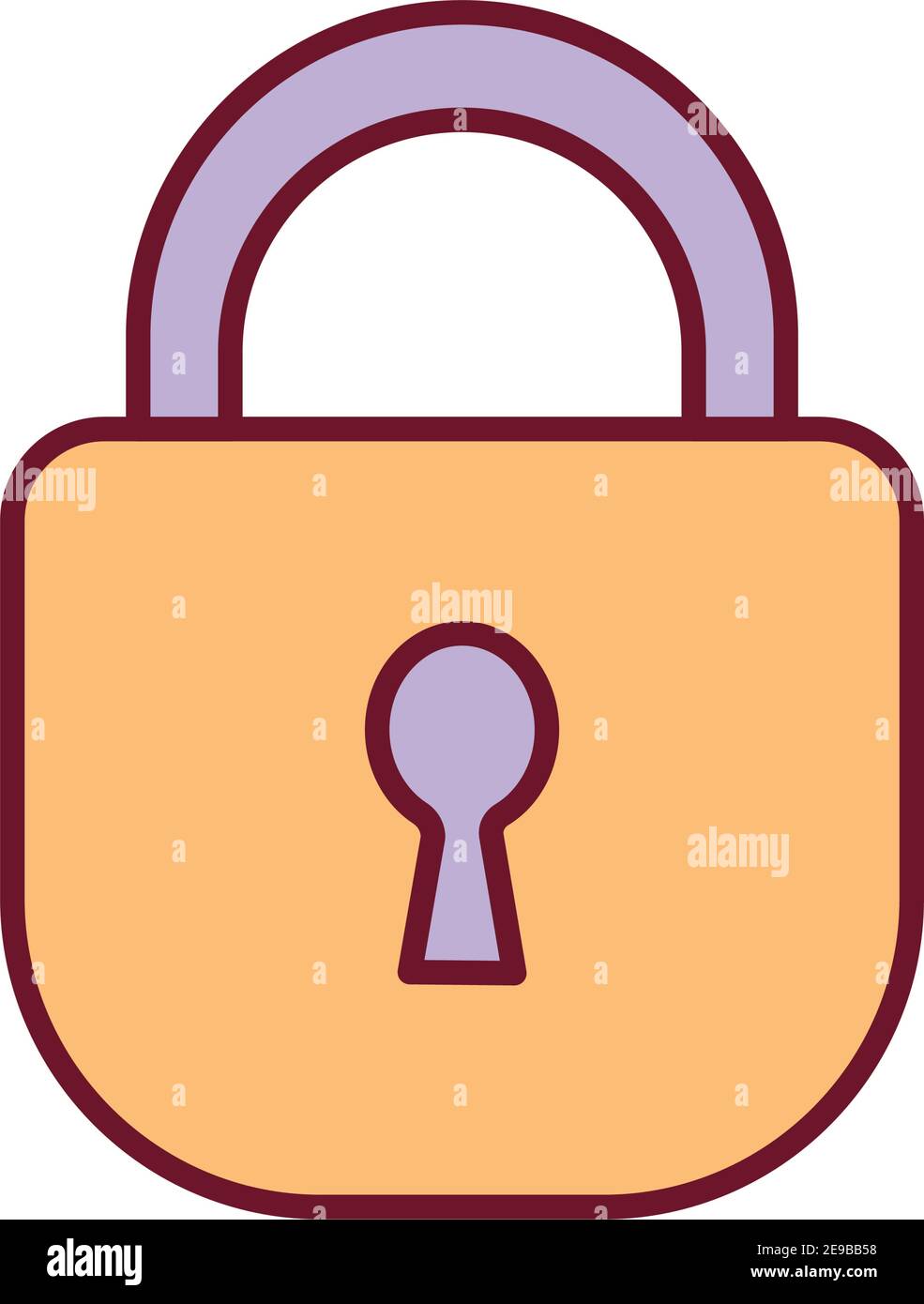 padlock with a white background Stock Vector Image & Art - Alamy