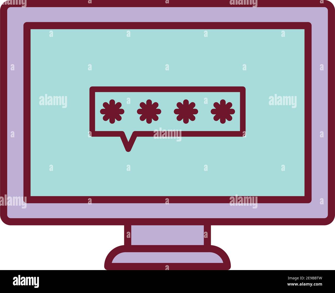 screen with a password on a white background Stock Vector Image & Art ...