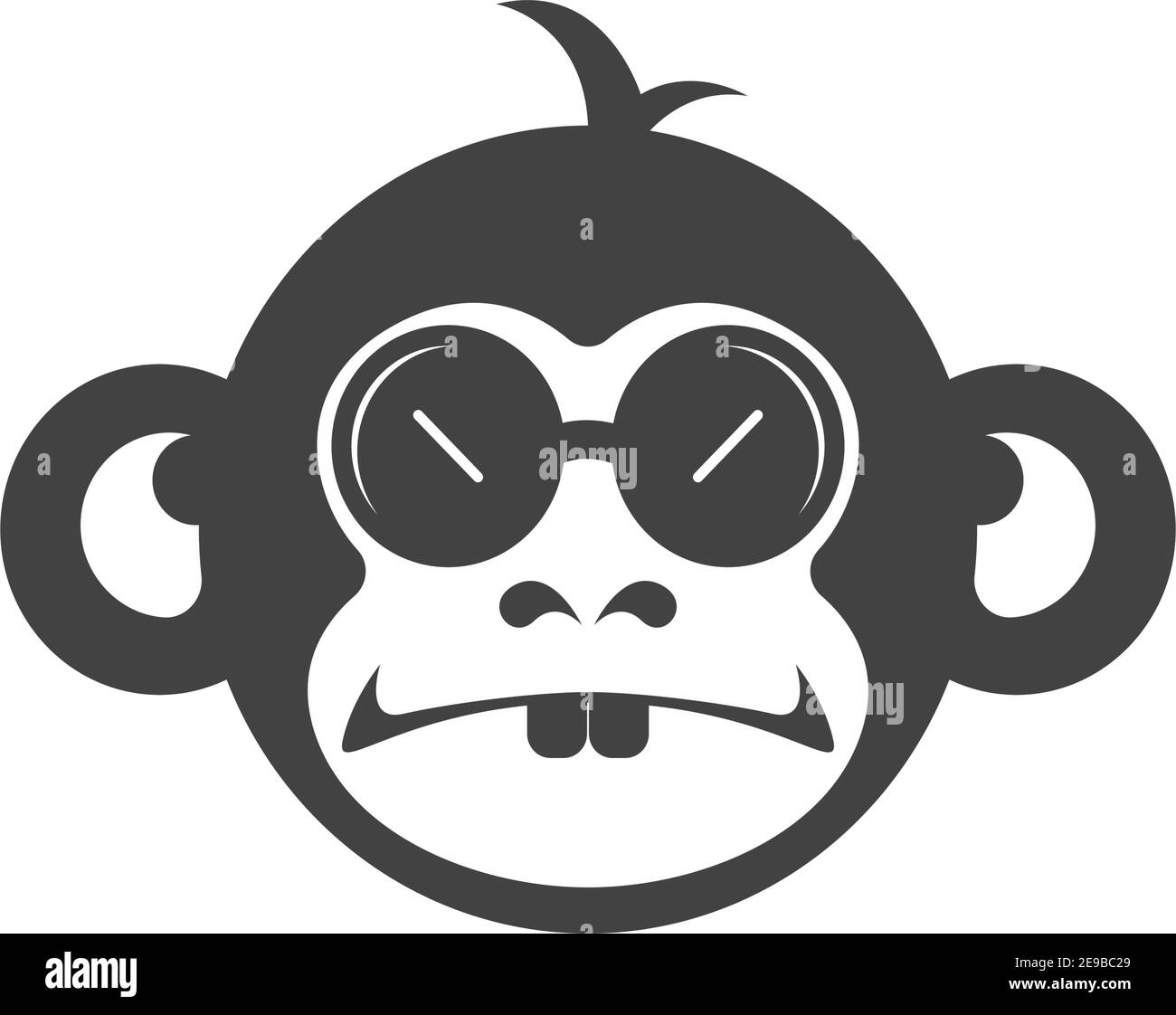Monkey logo icon illustration vector flat design template Stock Vector ...