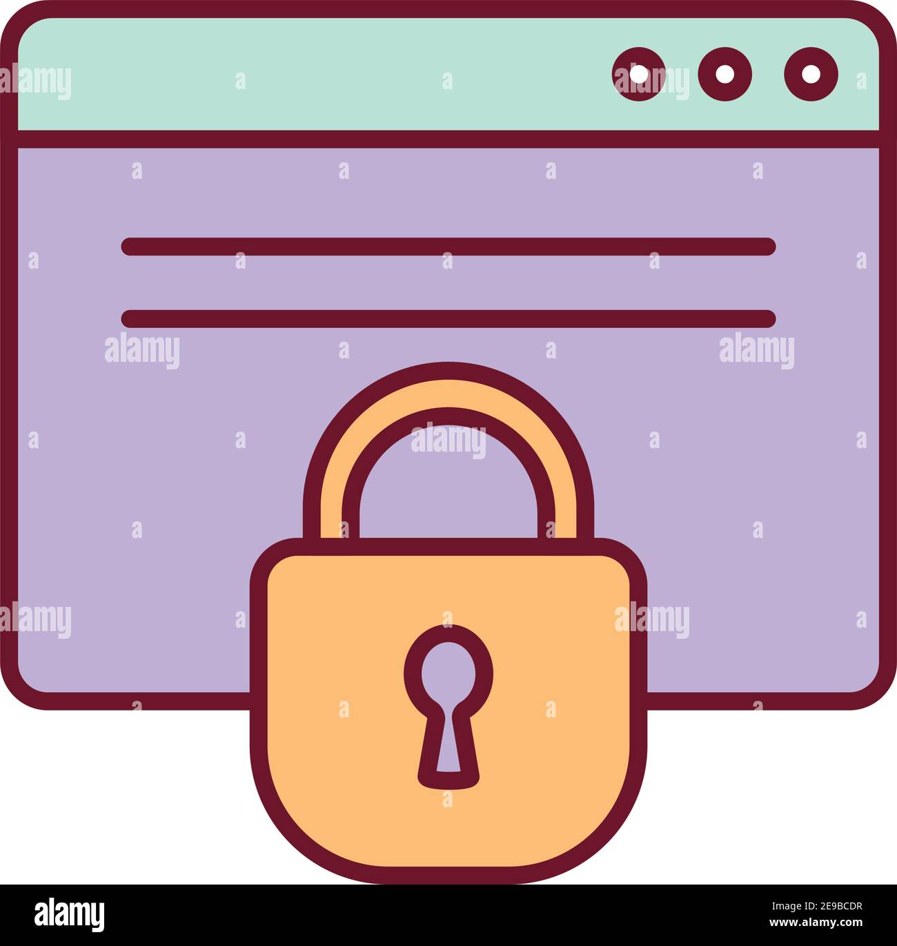 padlock on a page web Stock Vector Image & Art - Alamy